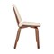 Armen Living Brinley Cream Faux Leather and Walnut Wood Dining Room Accent Chair LCBNSIWACR - alternate 2